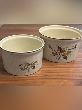 Royal Doulton Wild Cherry Lambethware Serving Bowls Set 2 Vintage England